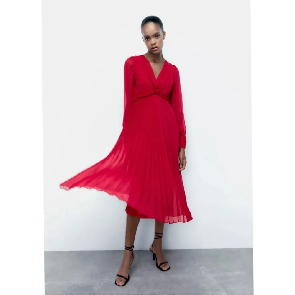 Zara Red Midi Dress
